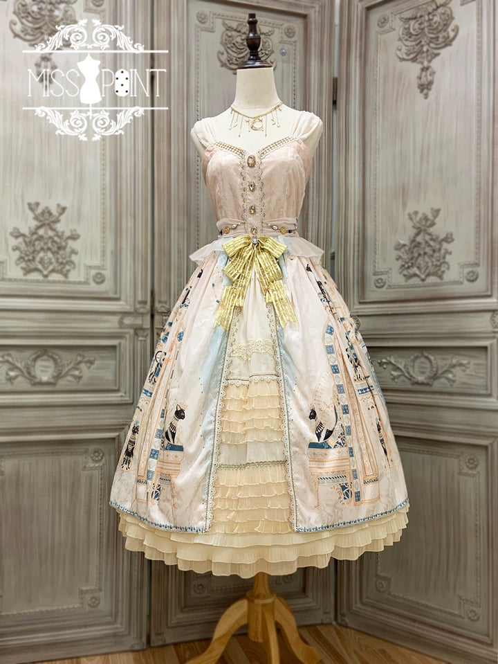 Miss Point~Dusk Best~Egyptian Lolita Dress Set Gorgeous JSK XS Beige dress (without shawl) 