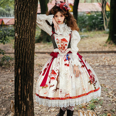 Zhijinyuan~Vintage Lolita Slim Corset Skirt   