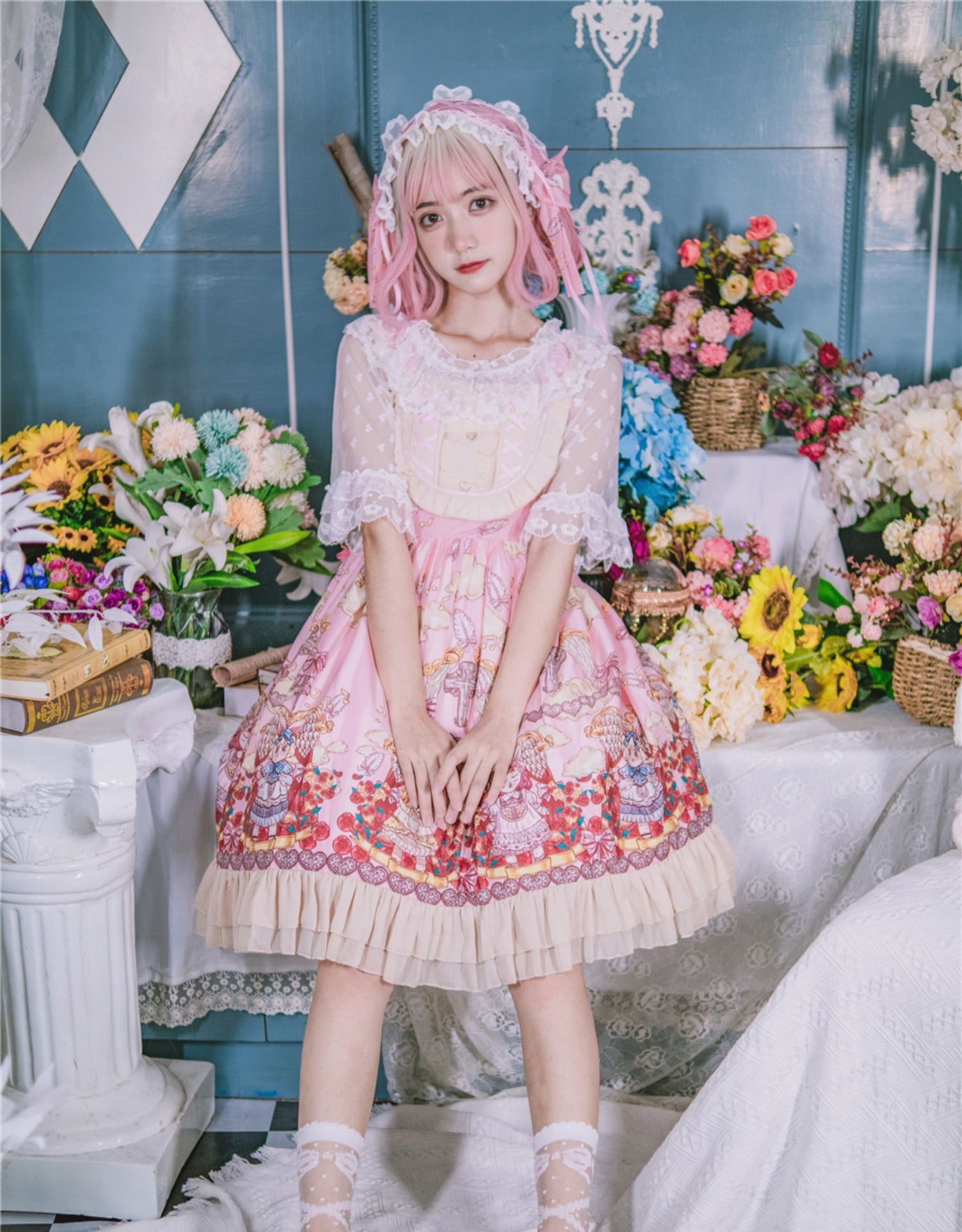Niu Niu~Oversized Lace-Mesh Plus Size Lolita Underwear Shirt   