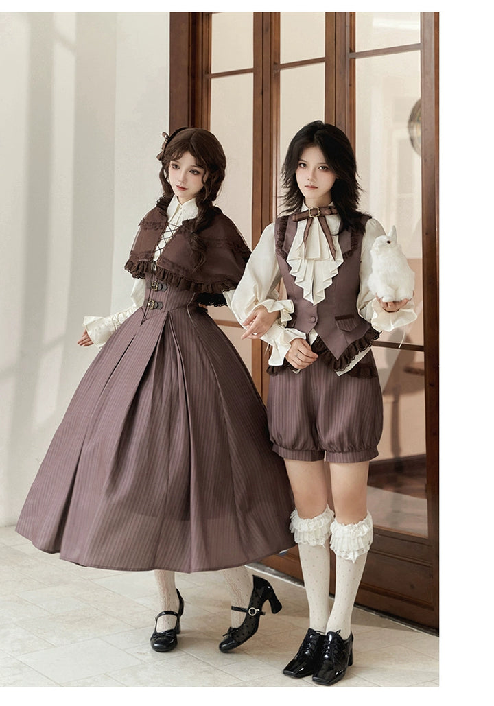 With PUJI~Ouji Lolita Shirt Bust-supporting JSK Dress   