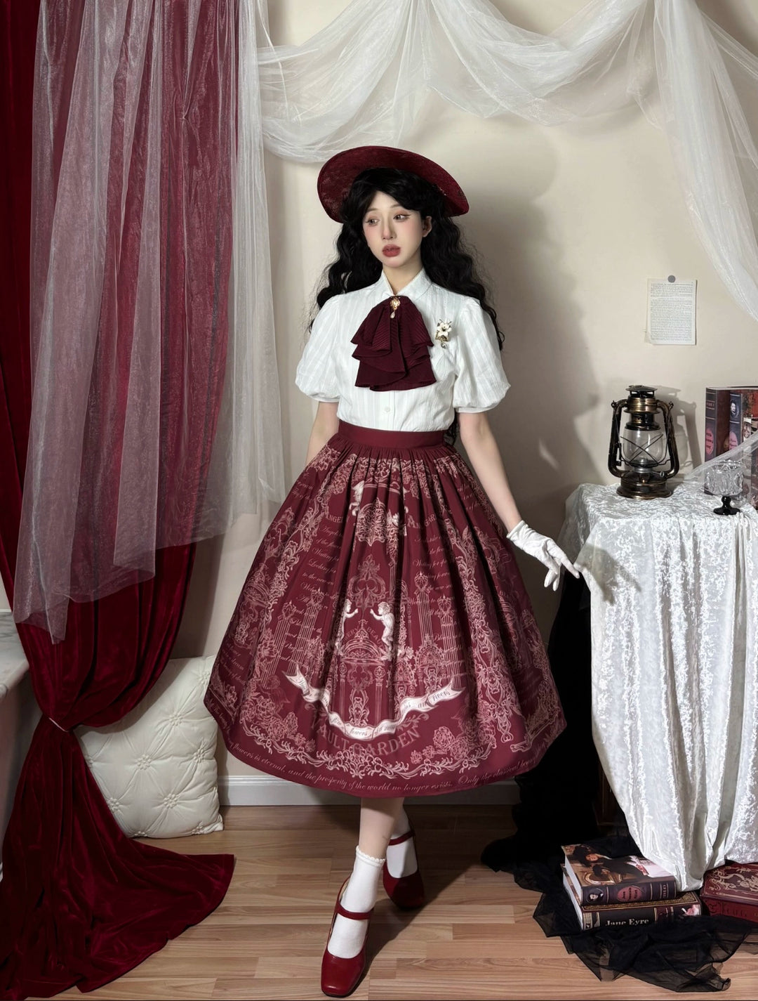 Vault Design~Angel Garden~Classic Lolita SK A-line Printed Lolita Skirt