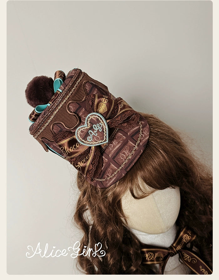 Alice Girl - Bear Chocolate Bar - Kawaii Lolita Headdress Set