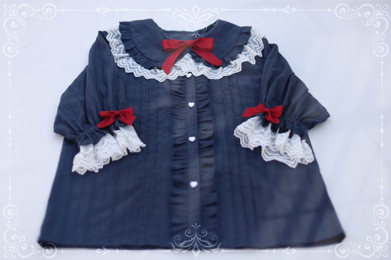 MIST~Sweet Lolita Golilla Short Sleeve Shirt 9912:184430