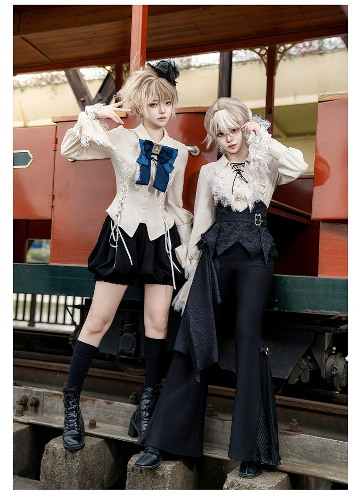 With PUJI~Hunter of Gold~Ouji Lolita Shorts/Pants Outfit Twins Set