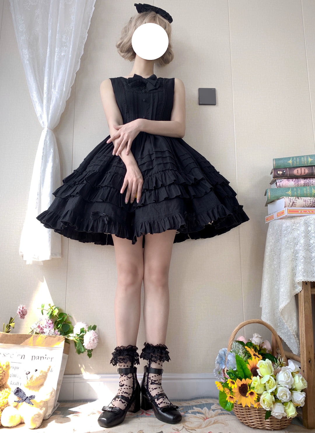 (BFM)Strawberry Witch~Elegant Lolita Jumper Dress Solid Color JSK