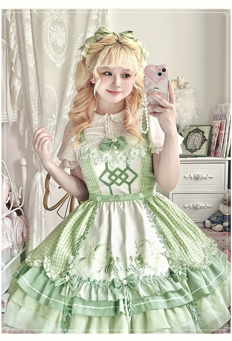 YingLuoFu~Lucky Day~Country Lolita JSK Dress Cute Lolita Dress   