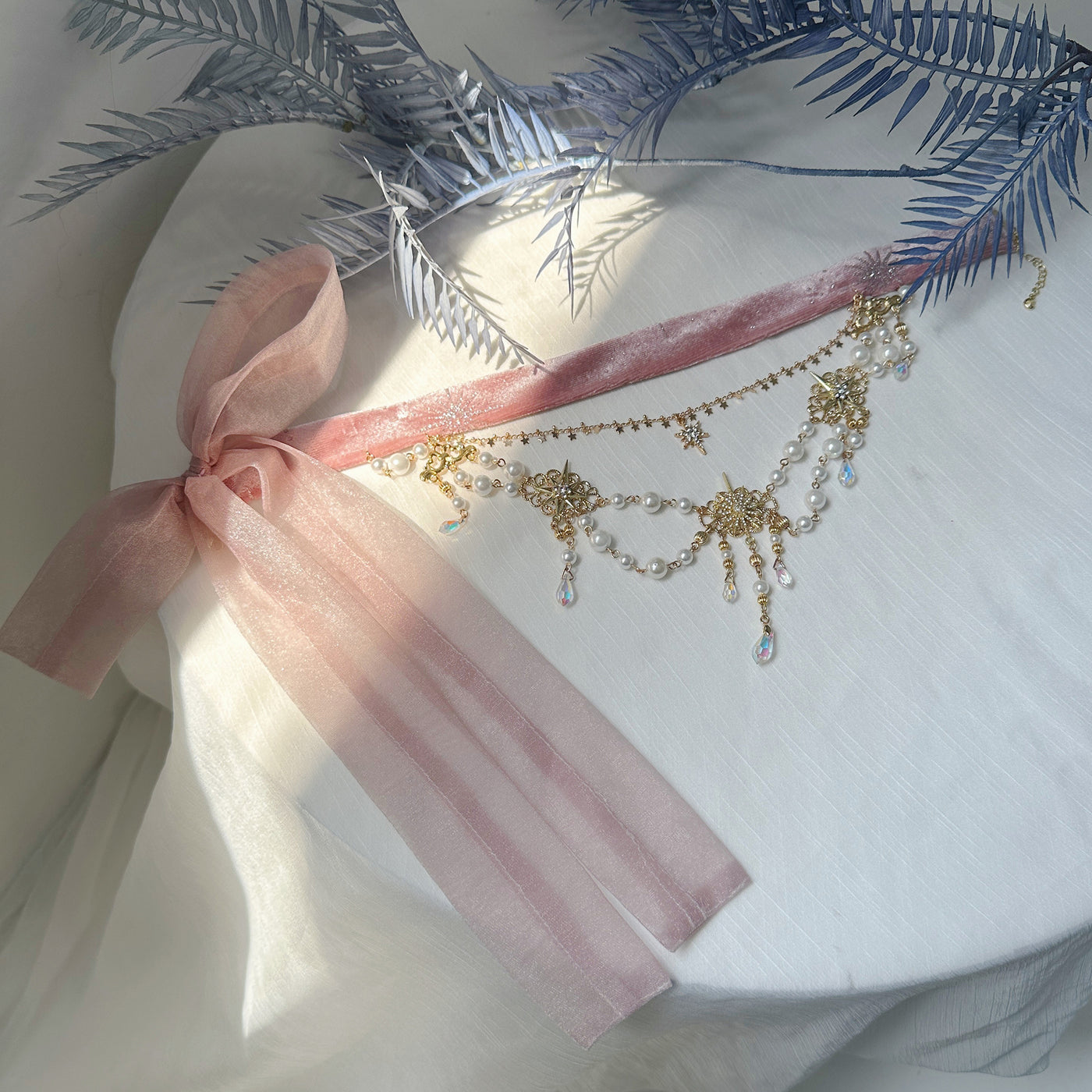 ZJstory~Elegant Lolita Accessory Handmade free size pink handmade necklace 
