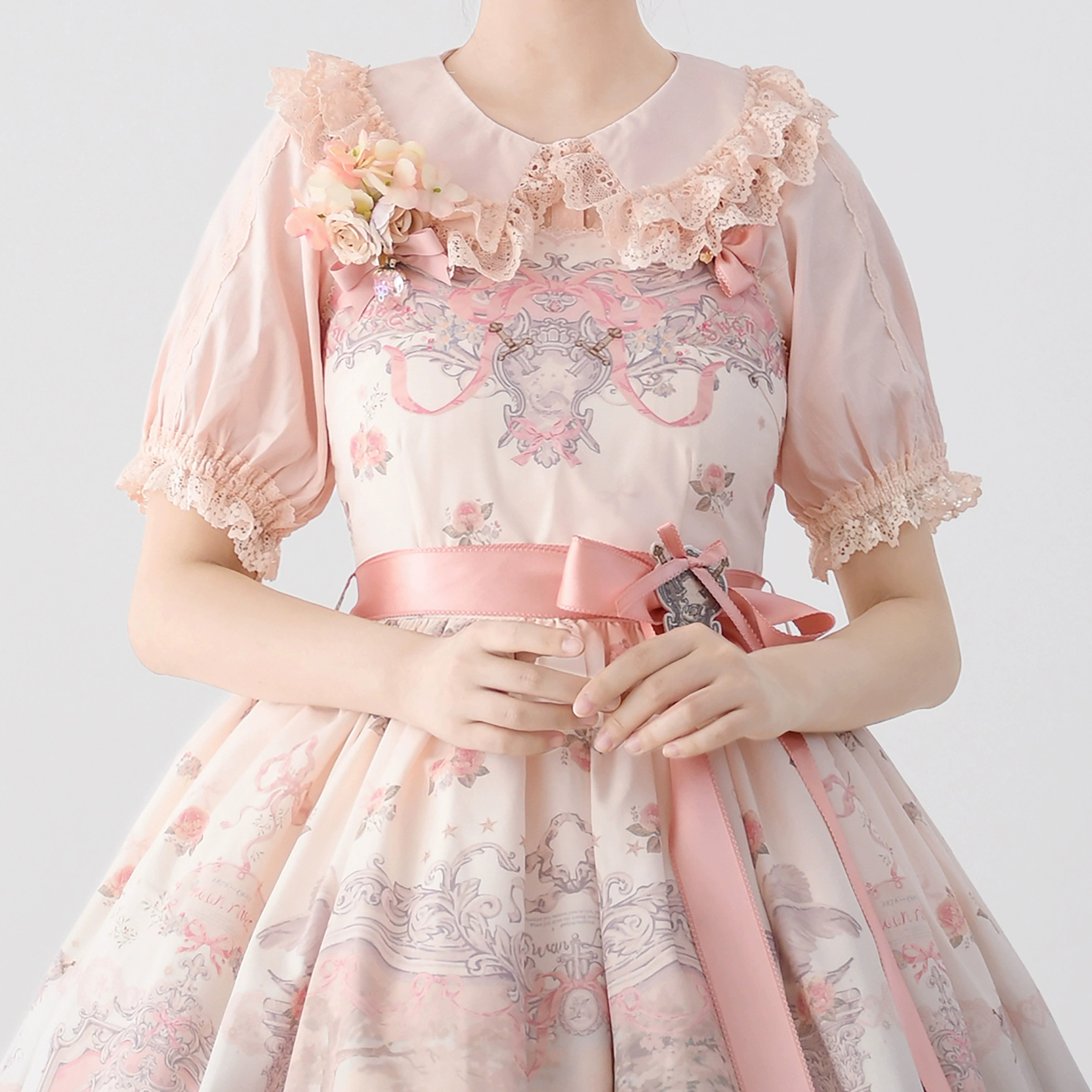 MIST - Hyde Garden - Cotton Lolita Blouse Puff Short Sleeve Shirt