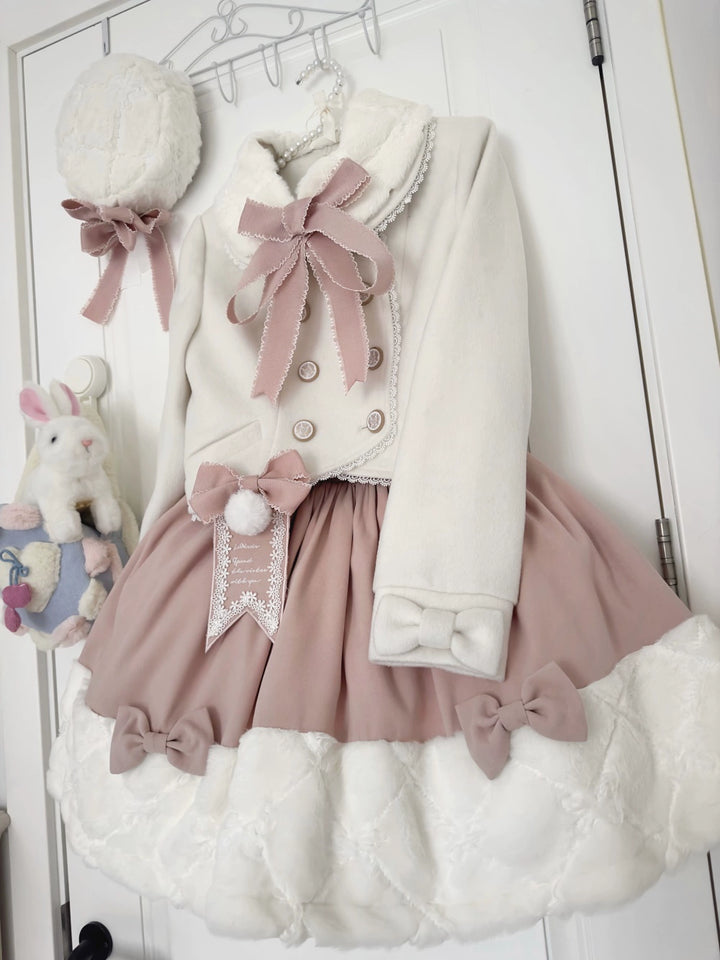 LeMiroir~Winter Solstice Coat~Sweet Lolita Woolen Coat Embroidery Skirt Short Outwear 40360:657130