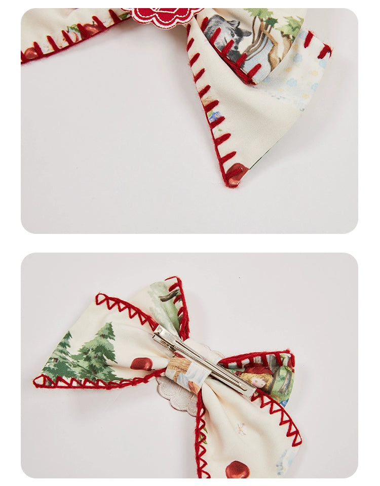 (Buyforme)Summer Fairy~Red Riding Hood Series Accessories Flower Hairband Bnt Brooch Socks   