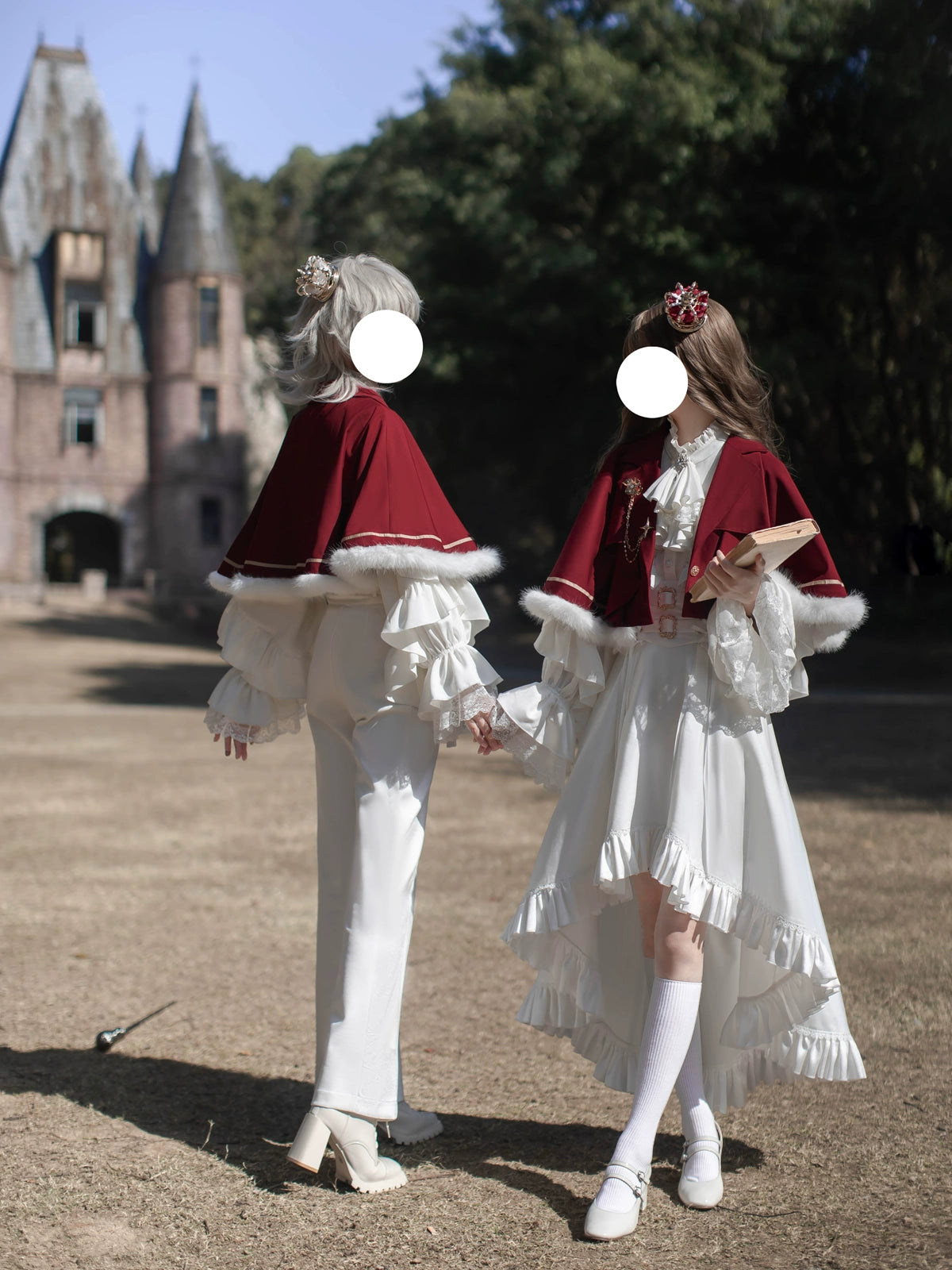 Every Page of The Poem - Night & Day Sonata - Ouji Lolita Princess Sleeve Shirt & Pants Set