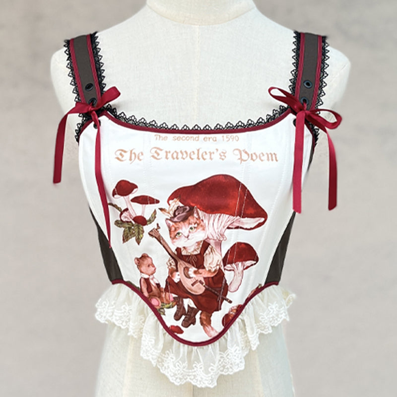Zhijinyuan~Vintage Lolita Slim Corset Skirt S corset 