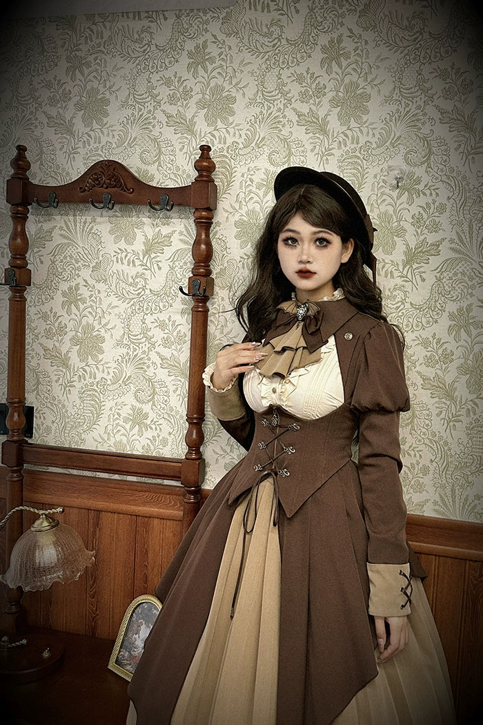 (BFM)Alice Girl~Two-Piece Lolita Dress~Detective Butler Blazer Long Sleeve OP   