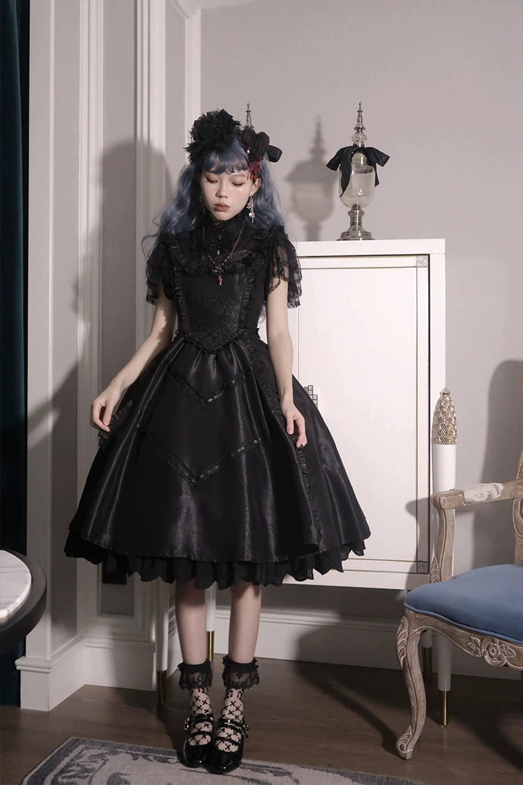 LittlePlum~Gothic lolita JSK Dress Solid Color S Black · Shirt 