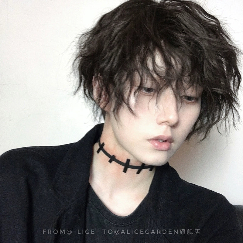 Alicegarden~Ouji Lolita Short Wig Tinfoil Perm Hair Japanese Style   
