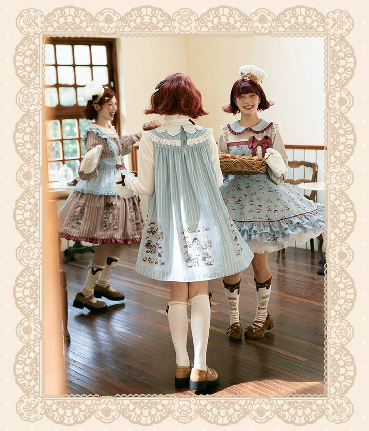 Summer Fairy~IP Collab Kawaii Lolita OP Dress Printed Pattern JSK 40554:667472