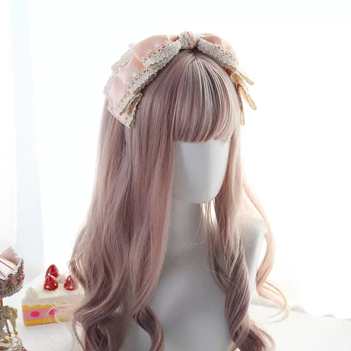 Xiaogui - Sweet Lolita Headdress, Japanese Lace KC coral Pink