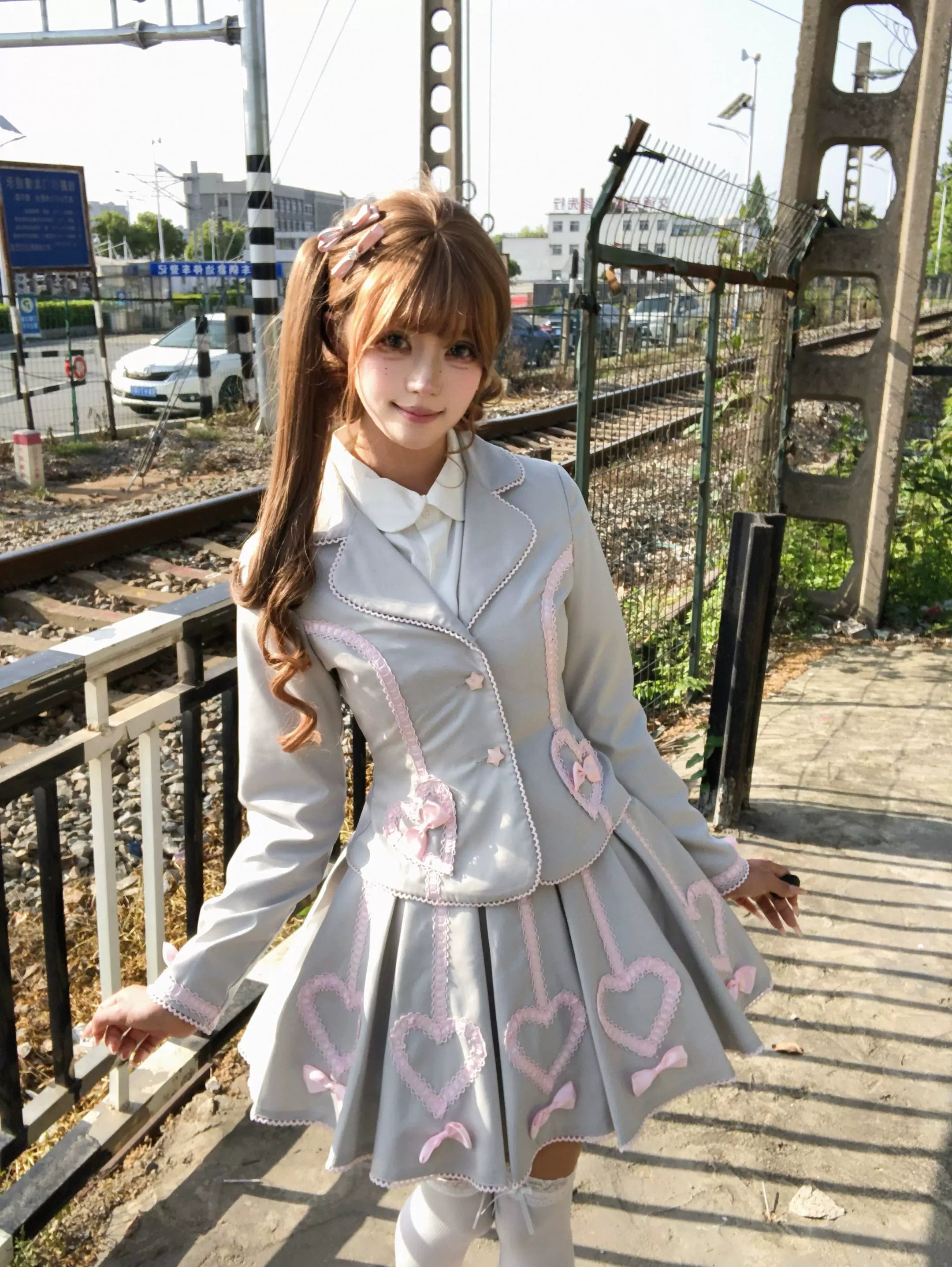 Promise After Class - Old School Lolita Fitted Blazer & Pleated Skirt Set