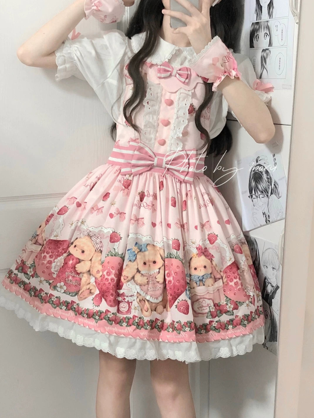 Rabbit Berry Gift Box - Sweet Lolita Cotton Shirt, Peter Pan Collar 44491:810905