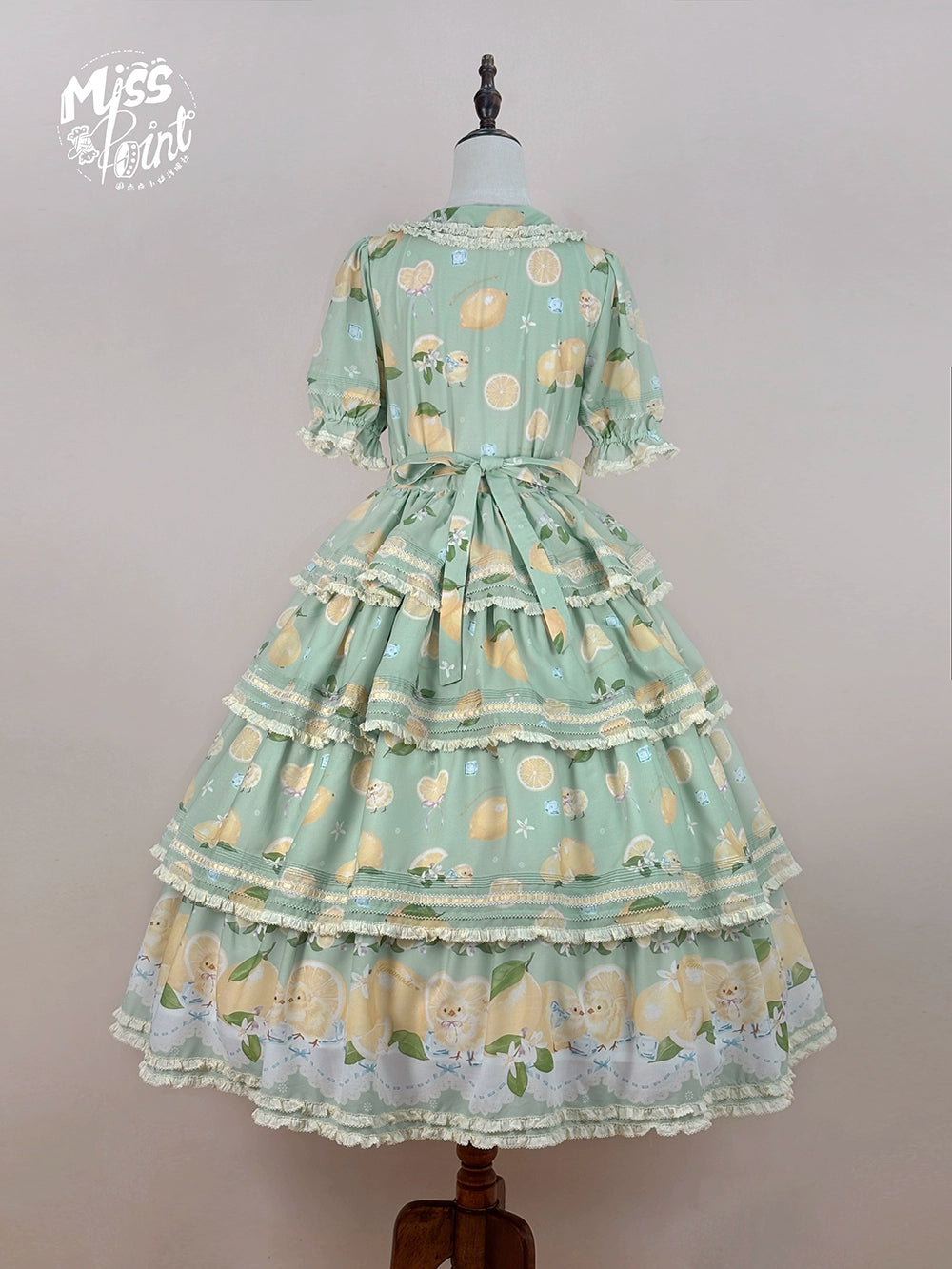 Miss Point~Lemon Chick~Country Lolita Printed OP With Button Front 42984:760443