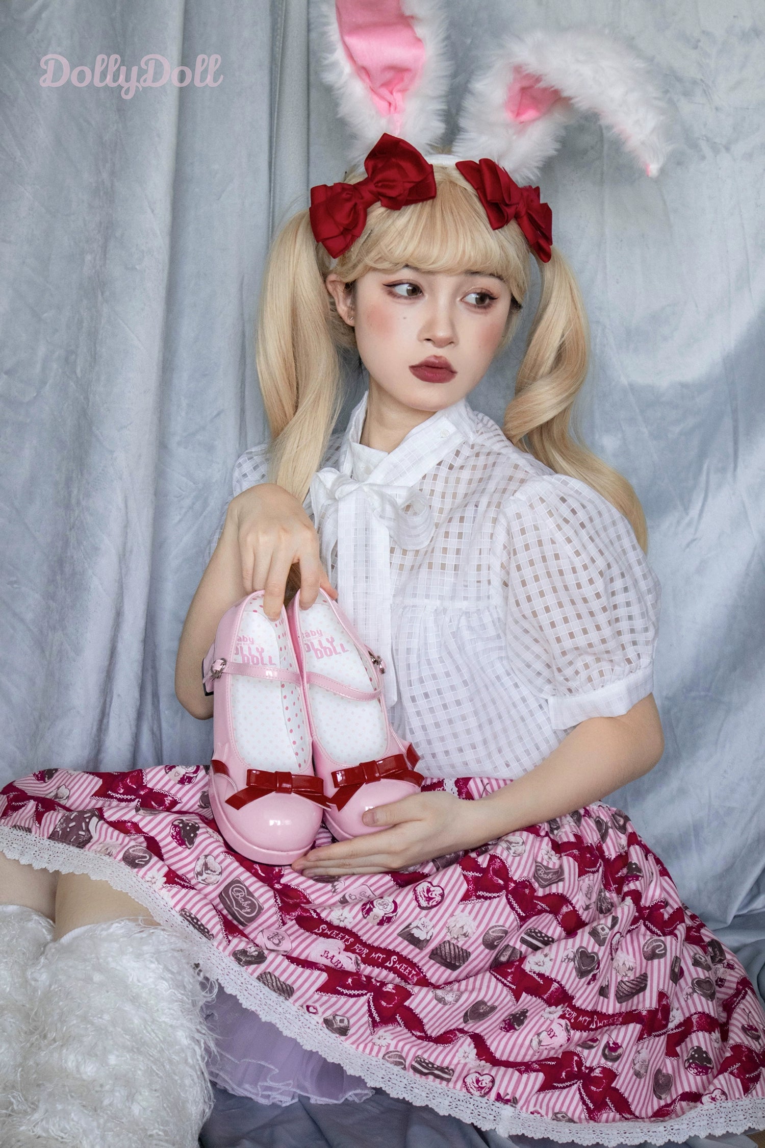 Dolly Doll~Lovers' Gift~Round Toe Middle Heel Mary Jane Lolita Shoes 32678:397830