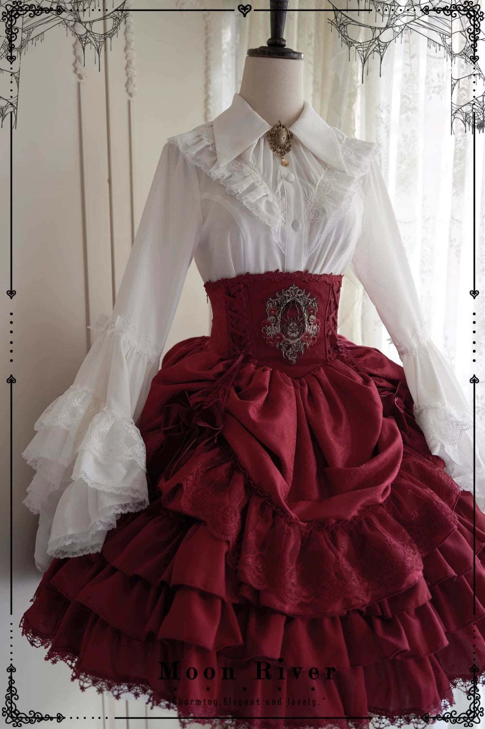 Moon River - Moonlit Spider - Gothic Lolita SK & JSK Dress Outfit Set 44232:799678