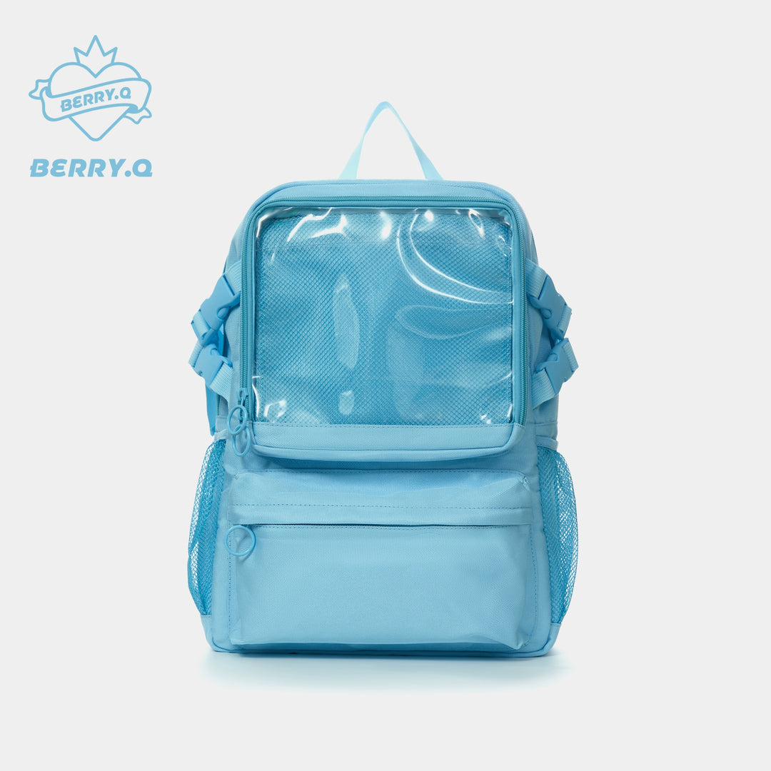 BerryQ~Back Pain~16-inch Shoulder Backpack Nylon Schoolbag Blue  