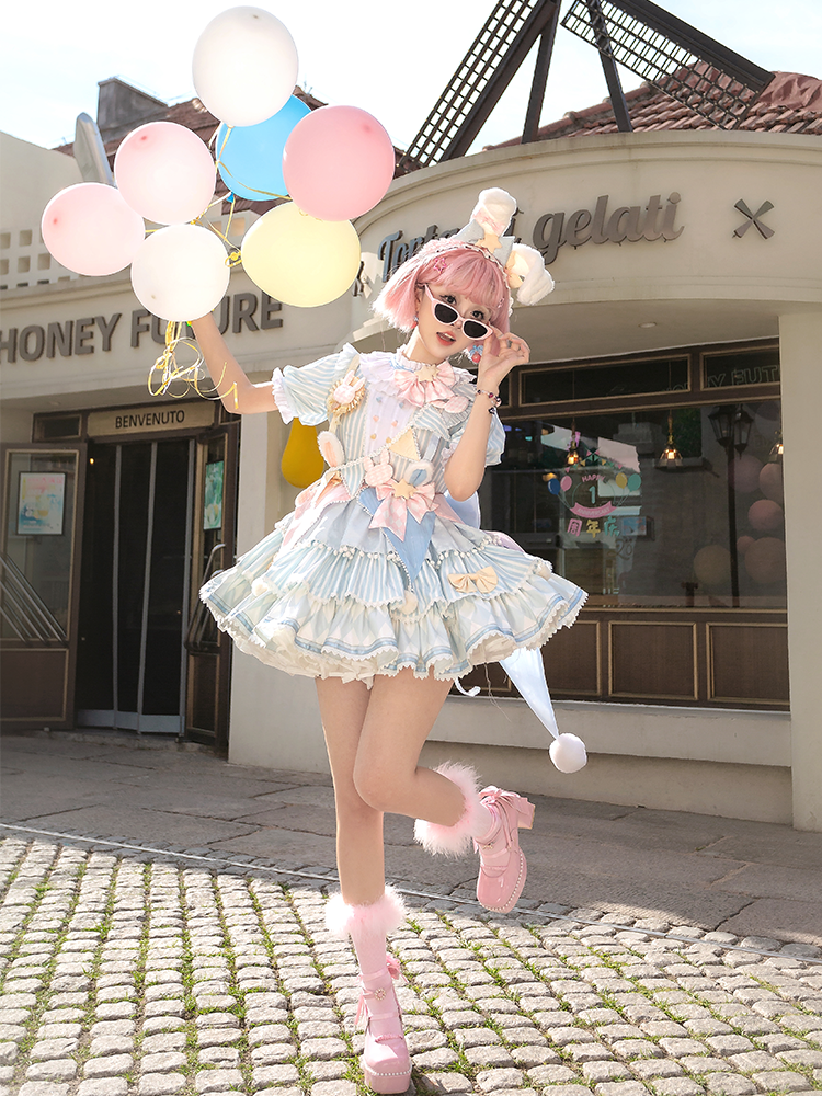 (BFM)Forest Fluorescent Carps~Ouji Lolita Suit Circus Prince Shorts and OP Dress