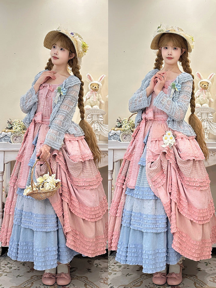 Miss Point~Garden Sunflower~Country Lolita JSK Five-Tiered Open Front Dress 42509:742450