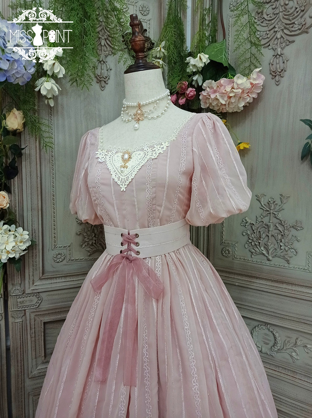 Miss Point - Tulip - Classic Lolita OP Dress Short Sleeve Dress Multicolors