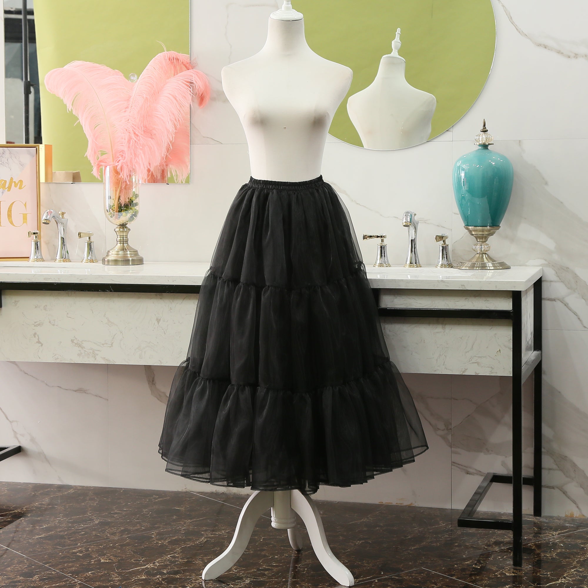 Manyiluo - Medium-length Boneless Lolita Petticoat