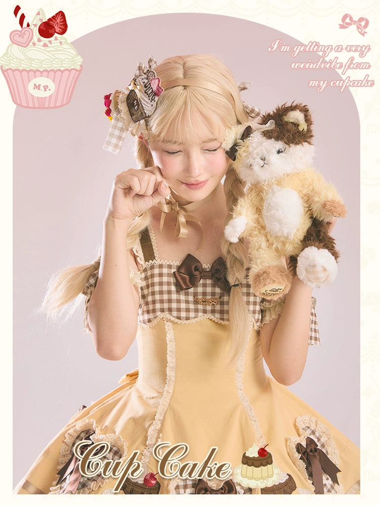 Mademoiselle Pearl~Cup Cake~Sweet Lolita OP Dress Kawaii Lolita JSK SK   