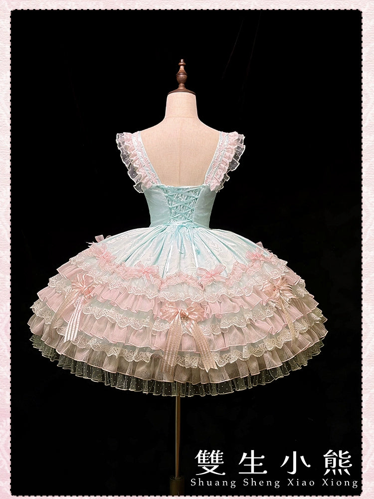 Shuang Sheng Xiao Xiong - Heart of Love - Sweet Lolita Wedding JSK, Bow Details 44306:803150