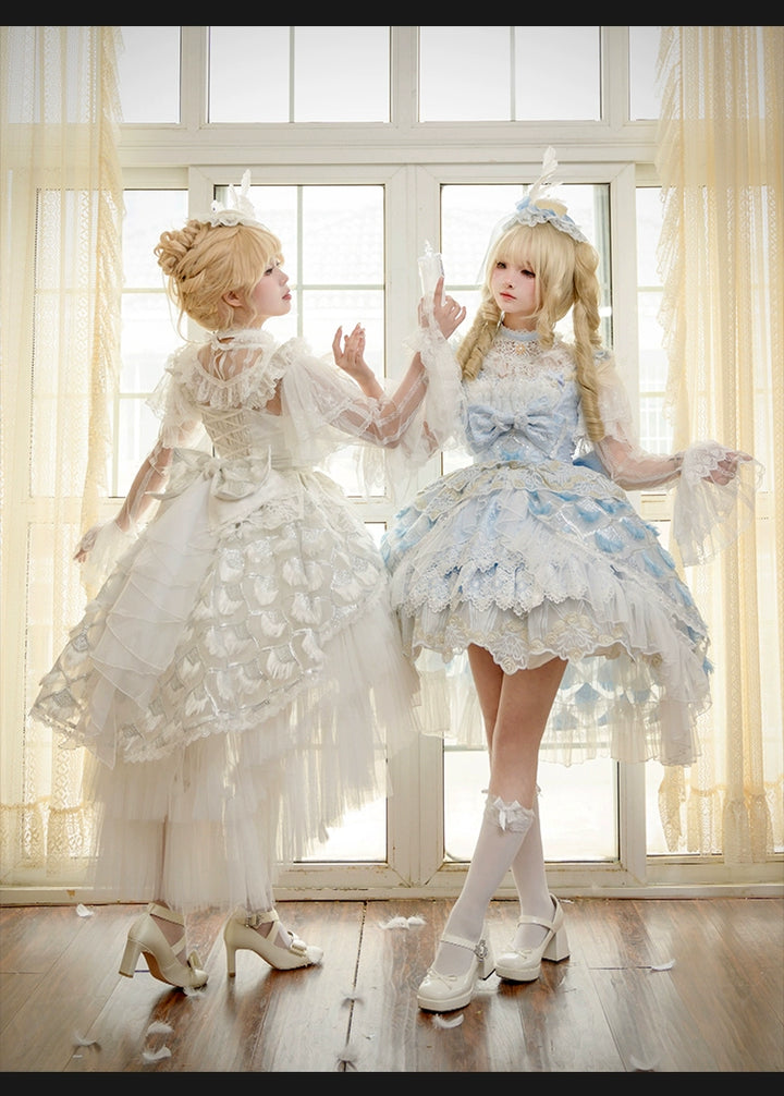 Mewroco~Peacock Feather~Sweet Wedding Lolita JSK Dress Set   