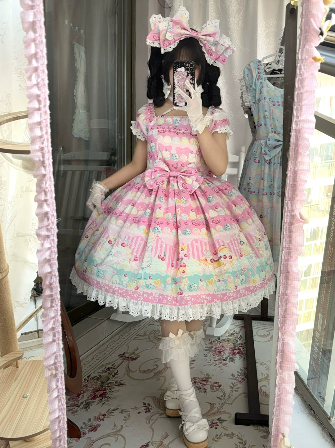 Lamp Flower Lolita~Summer Dream Ice Cream~Sweet Lolita OP Dress 42084:725683