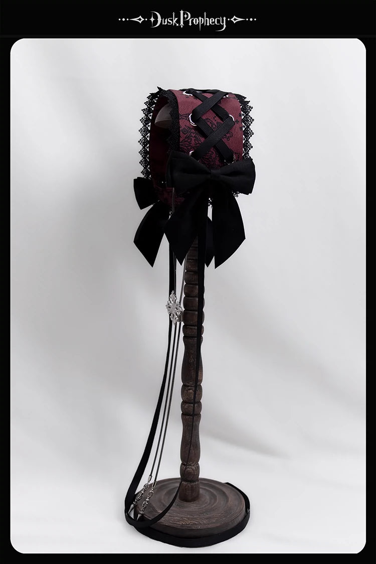 DuskProphecy - Coccyx - Elegant Lolita Hair Accessories Set Multicolors (red / headband) 34726:464798