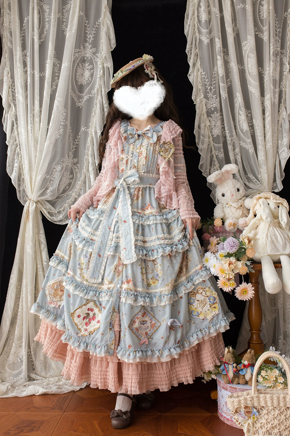 Miss Point~Cat Rose Tea~Elegant Lolita Underskirt Multi-layers Ruffle SK