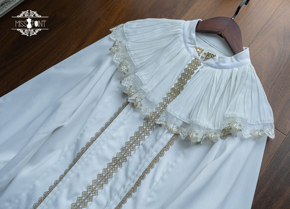 (BFM)Miss Point~Demon Hunting Notes~Elegant Lolita Blouse Ruffled Collar 33612:433930
