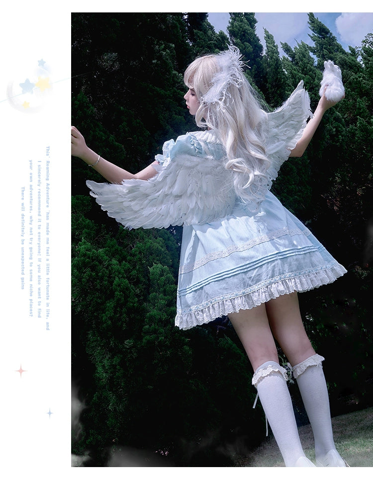 Spireme Cat~Roaming Adventure~Sweet Lolita OP Dress Cute BNT Cuffs   