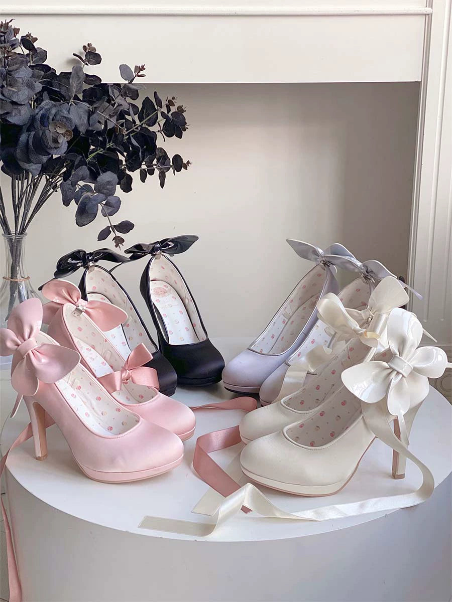 Pure Tea For Dream~Butterfly Specimen~Ballet Style Lolita Shoes Elegant Platform Lolita Heels   