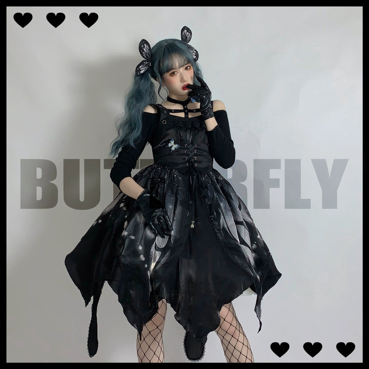 Star Fantasy~Butterfly Effect Normal Waist JSK Punk Dress