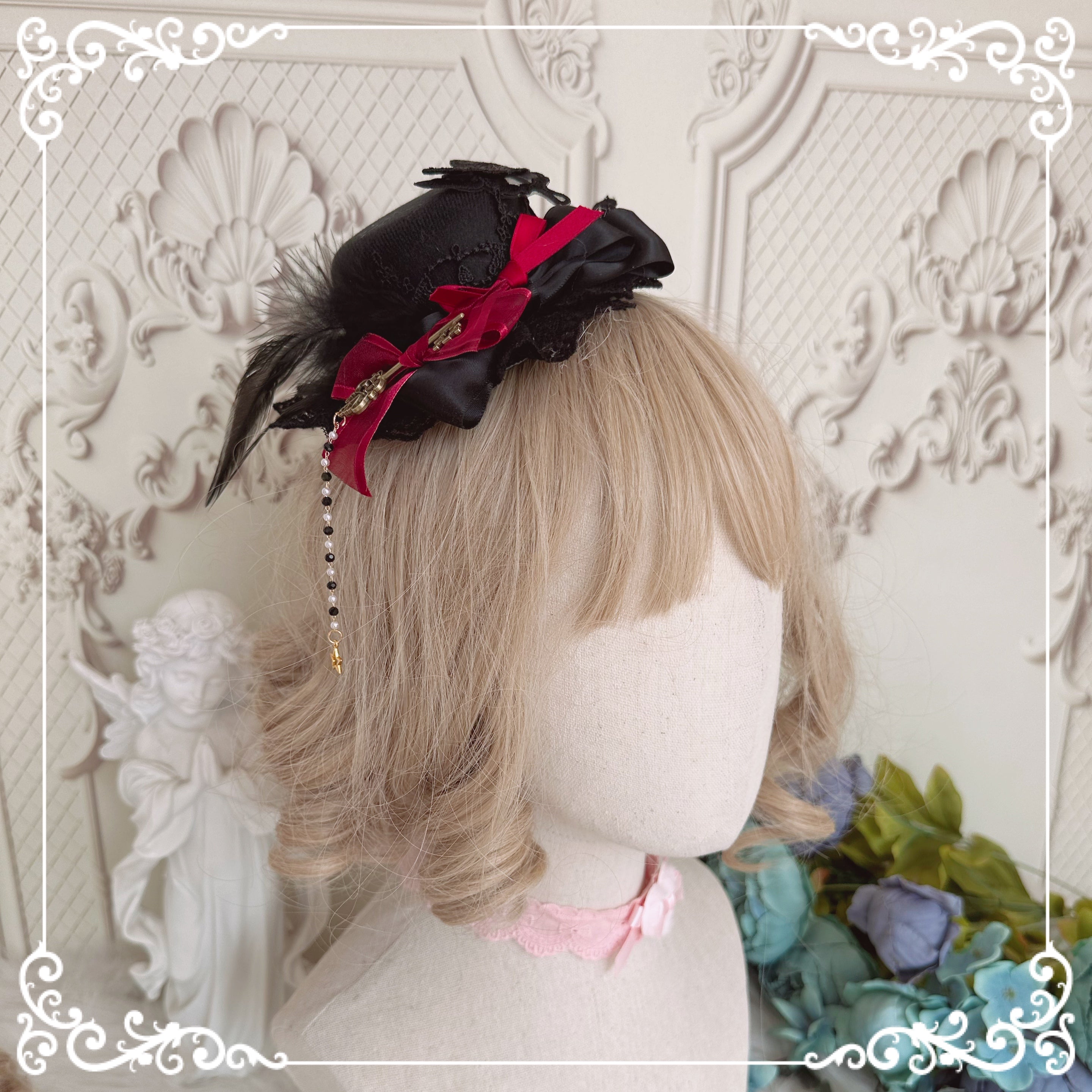 Chestnut Lolita - Gothic Lolita accessory Handmade Hairband Top Hat