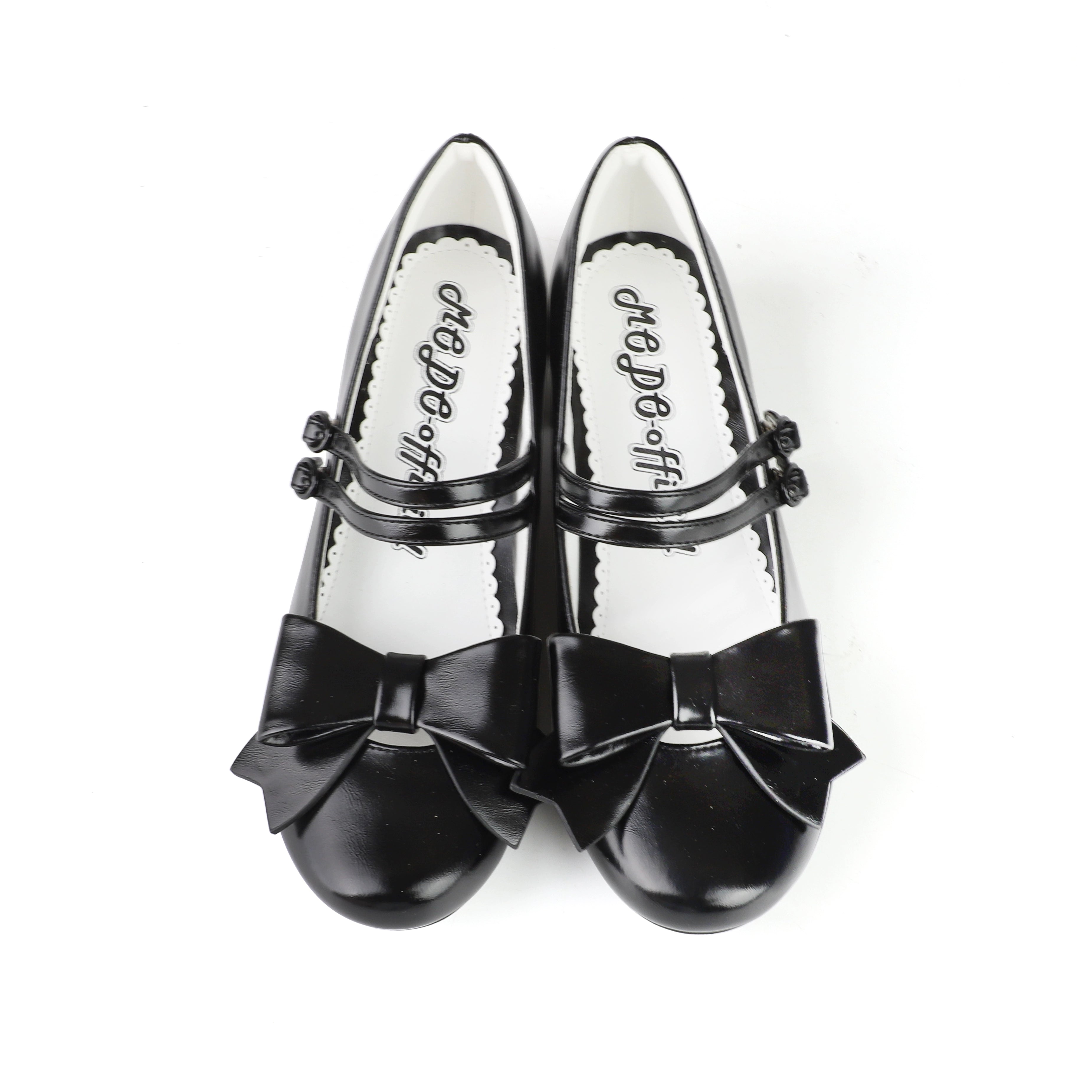 MODO - Apple Candy - Pointed Toe Lolita Shoes, Low Block Heel (Black / 34 35 36 37 38 39 40 41) 43744:784799