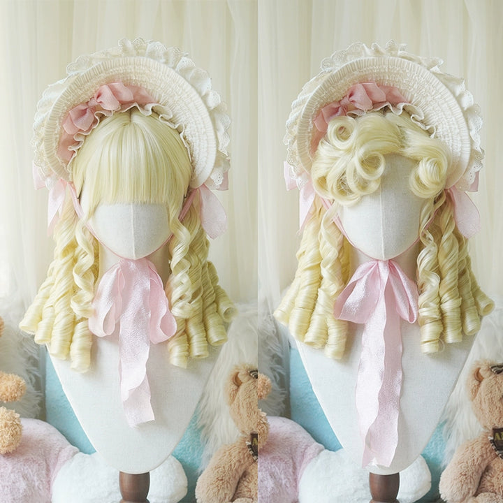 Imperial Tea~Retro Lolita Wig Short Roman Curl Hairpiece