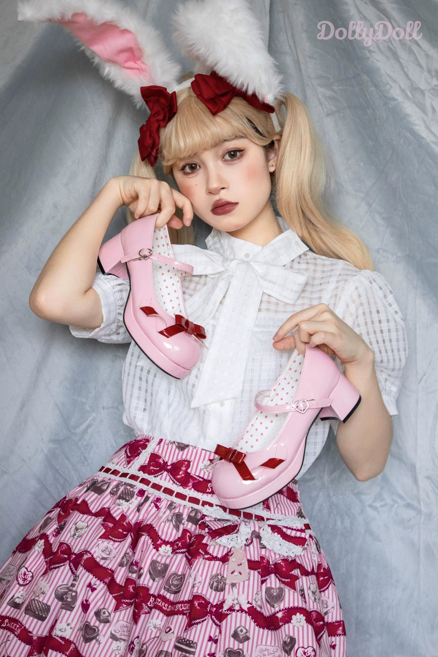 Dolly Doll~Lovers' Gift~Round Toe Middle Heel Mary Jane Lolita Shoes 32678:397930