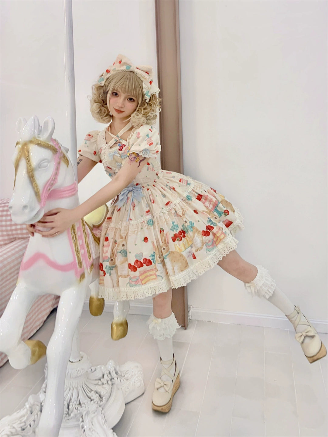 Dark Star Island~Honey Bunny Cake~Sweet Lolita JSK/OP/Strap SK/Shirt 39864:638740