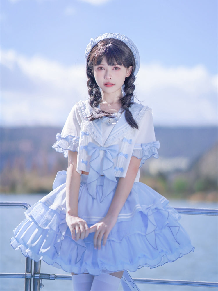 To Alice~Dear Dolls~Sweet Lolita Jellyfish JK Skirt light blue skirt 0 