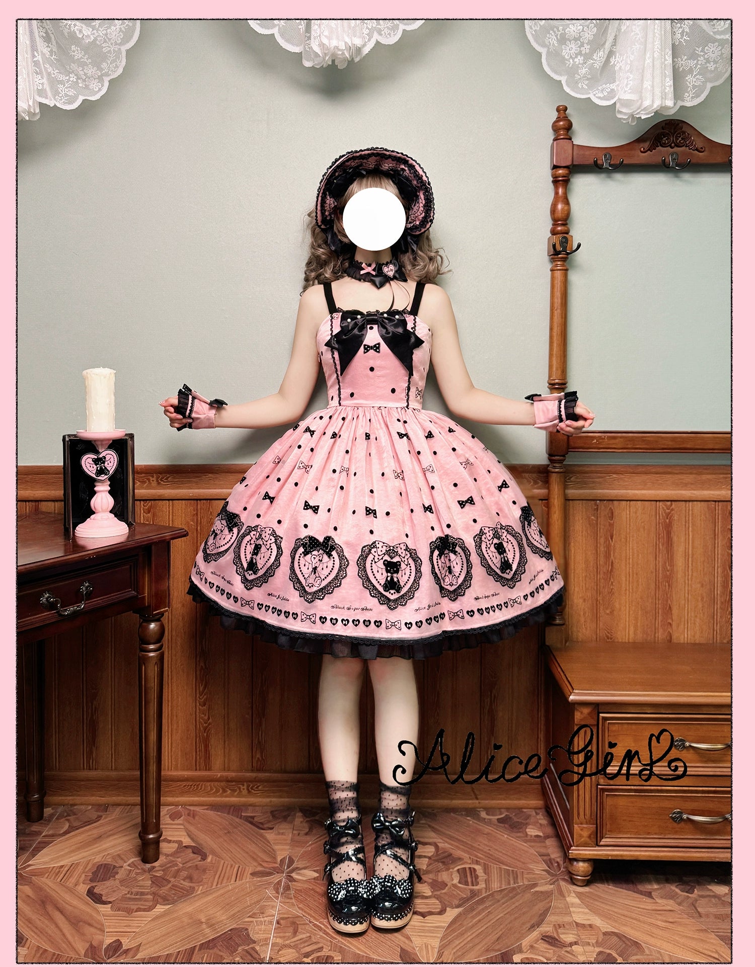 Alice Girl - Brown Sugar Bear - Printed Sweet Lolita Dress, Multiple Styles 43697:783247
