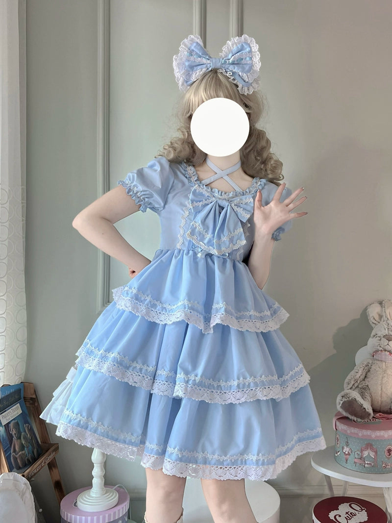 Sugar Girl~Sweet Lolita OP Dress Detachable Sleeves   