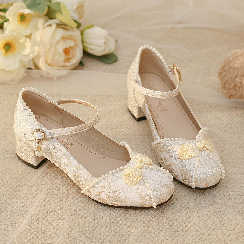 Yana - Huaiyu Yana - Chinese Style Han Lolita Shoes Lolita Chunky Heel Shoes